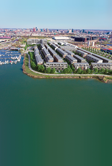 Day View of Locke Landing Baltimore Waterfront 3D Rendering